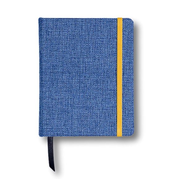 Catalina Sanchez Blue Textured Handcrafted Pocket Notebook - Picture 1 of 5